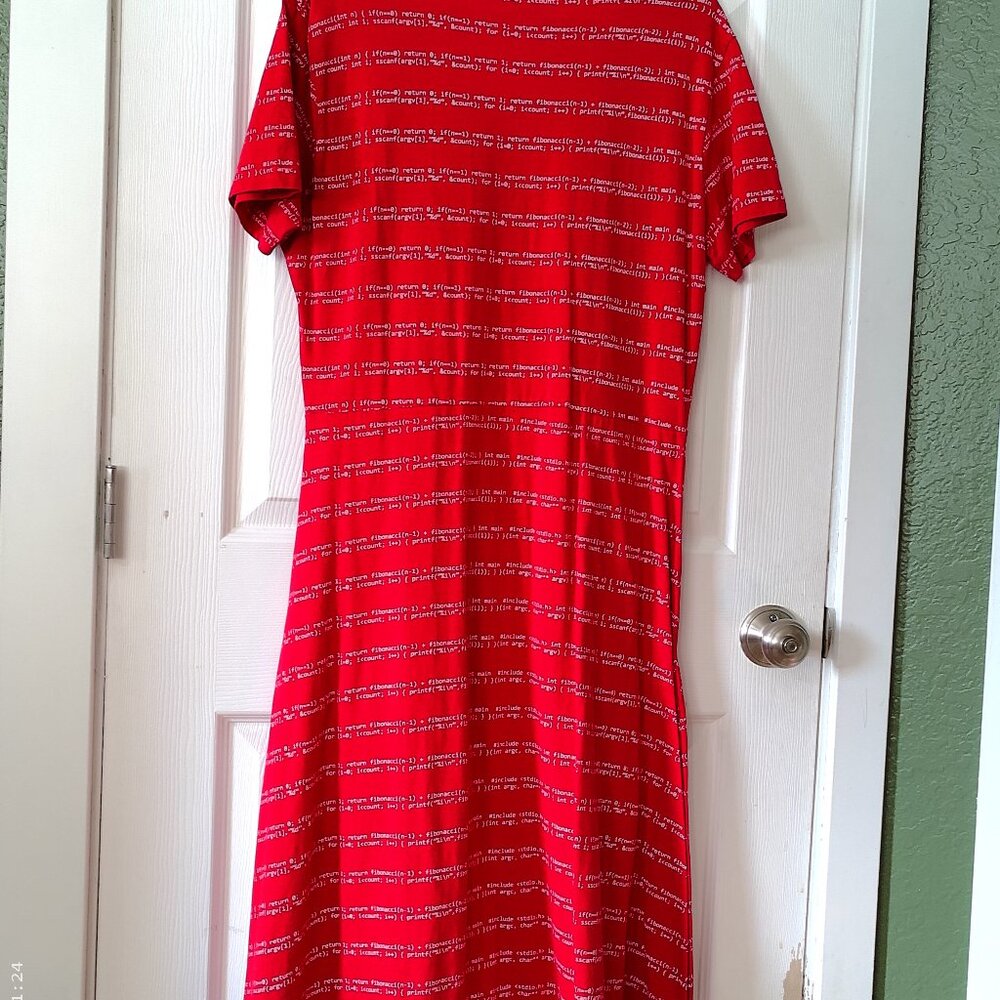 Red Computer C Programming Dress - image 7